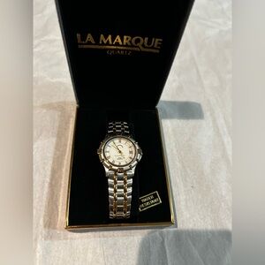 La Marque Quartz two-tone, stainless steel and gold-plated watch